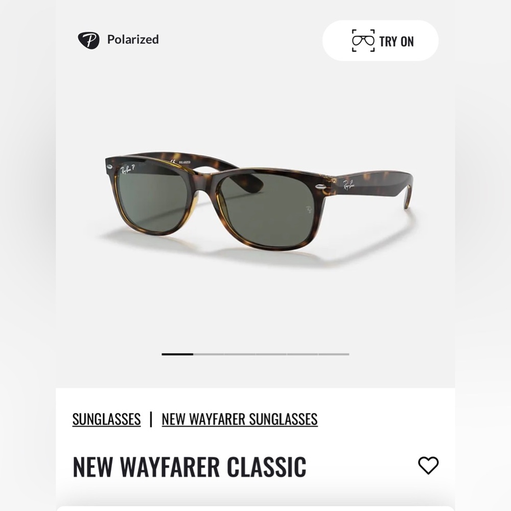 RAY BAN SQUARE TORTOISE NEW WAYFARER CLASSIC SUNGLASSES